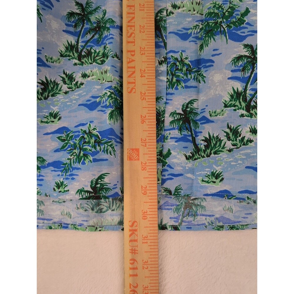 J.Crew Flex Washed Slim Hawaiian Palm Trees Button Down Short Sleeve Shirt XL - Picture 6 of 13